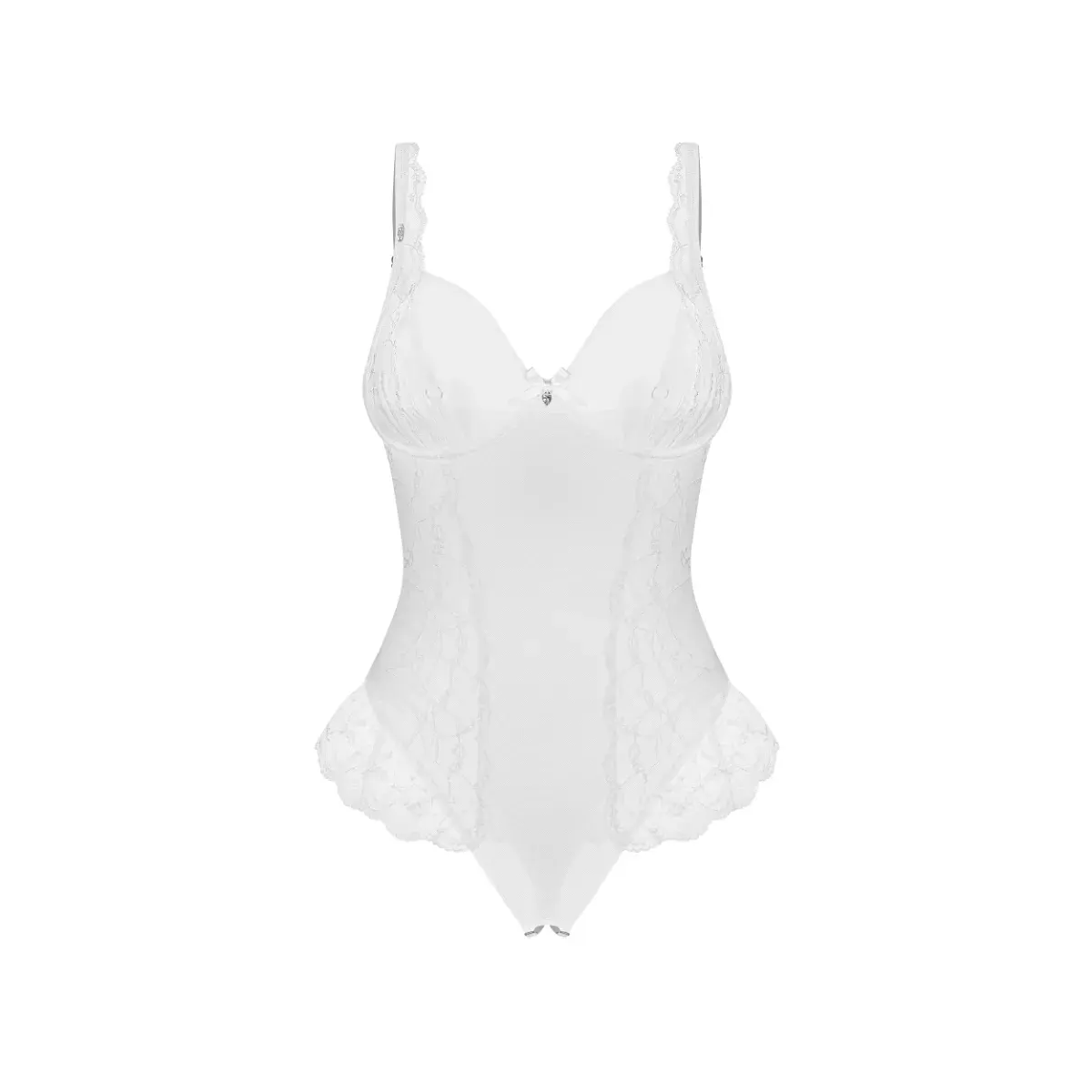 Боді white Weddya crotchless teddy Obsessive