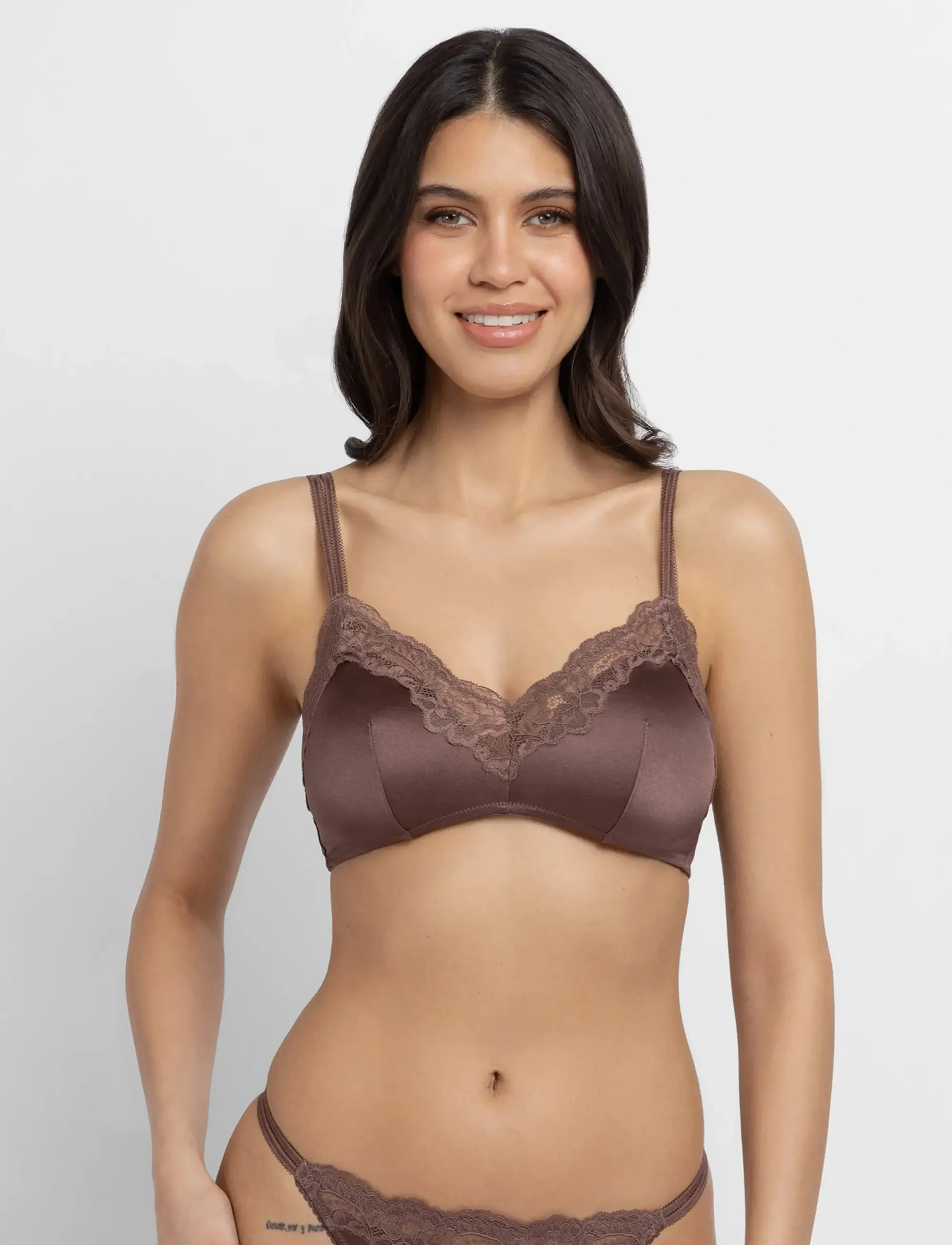 Бюстгальтер Origins-shiny micro brown FXBR0071MI127 Dorina