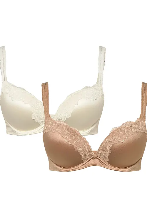 Бюстгальтер Origins-shiny micro 2шт ivory/beige FXPG0053MI127 Dorina, Німеччина