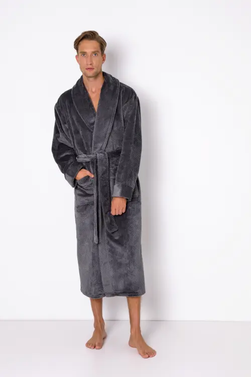 Халат Kevin bathrobe dark grey Aruelle