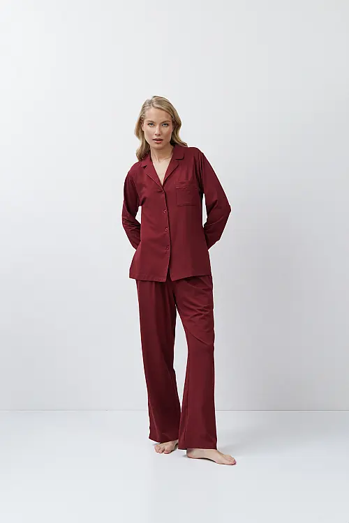 Піжама Cadance pajama long burgundy Aruelle, Литва
