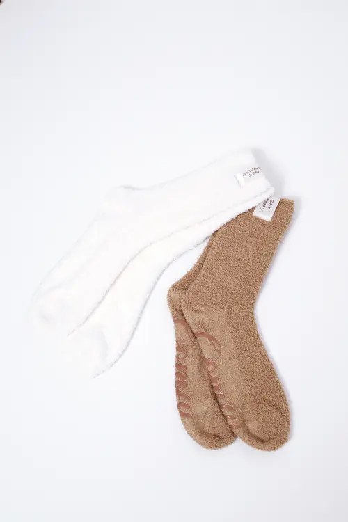 Шкарпетки жіночі Comfy socks 2-pack latte/ecru Aruelle