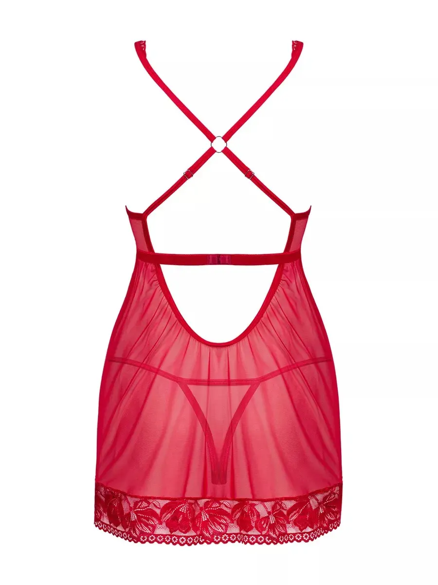Сорочка red Lacelove babydoll Obsessive